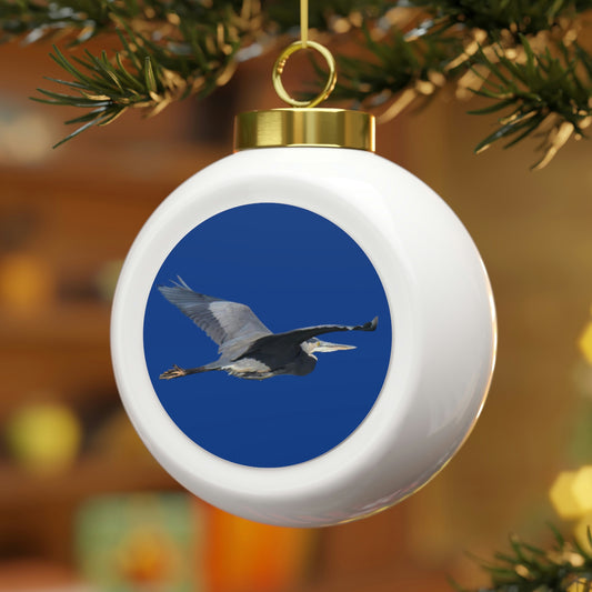 Great Blue Heron      Christmas Ball Ornament