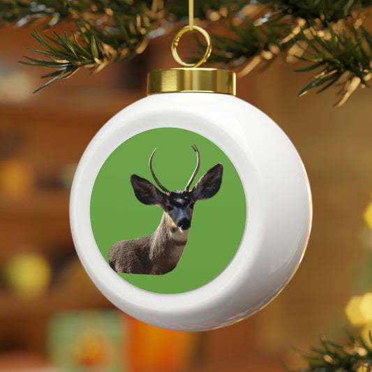Young Buck - Mule Deer   Christmas Ball Ornament