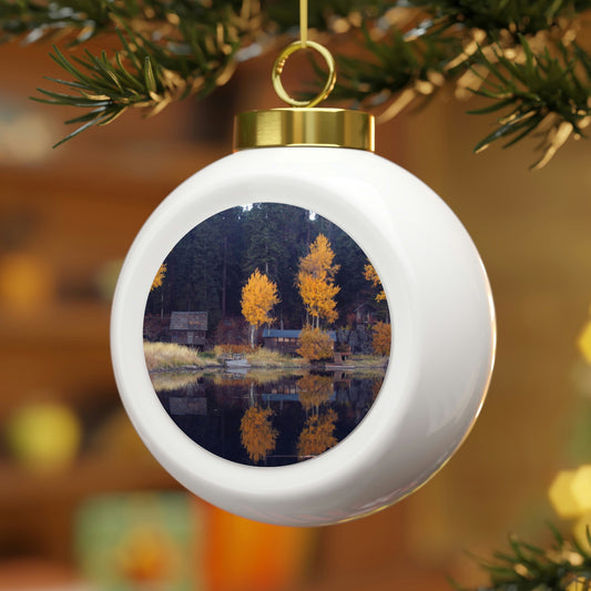 Rocky Point, Klamath Falls, Or.   Christmas Ball Ornament