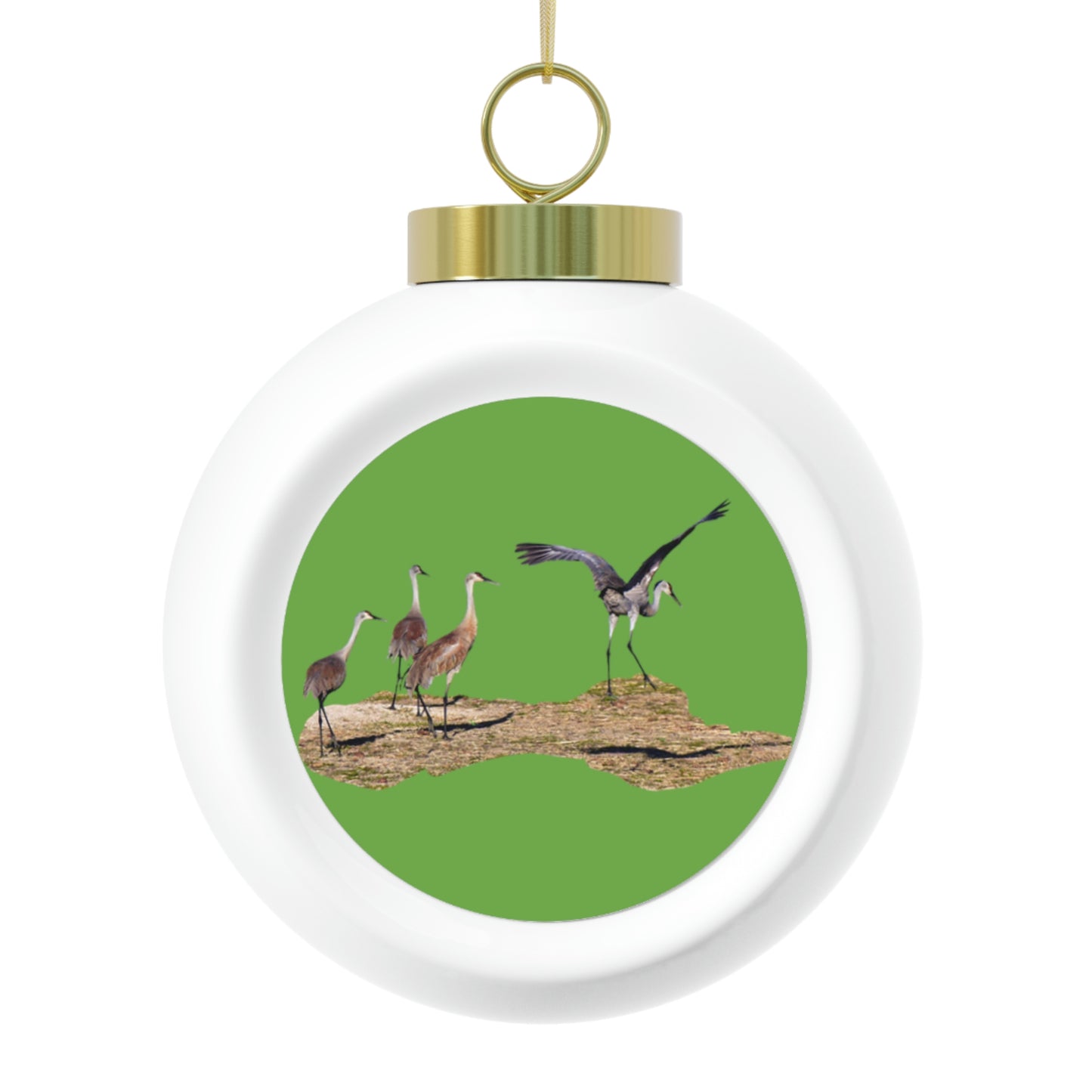 Sandhill Cranes                        Christmas Ball Ornament