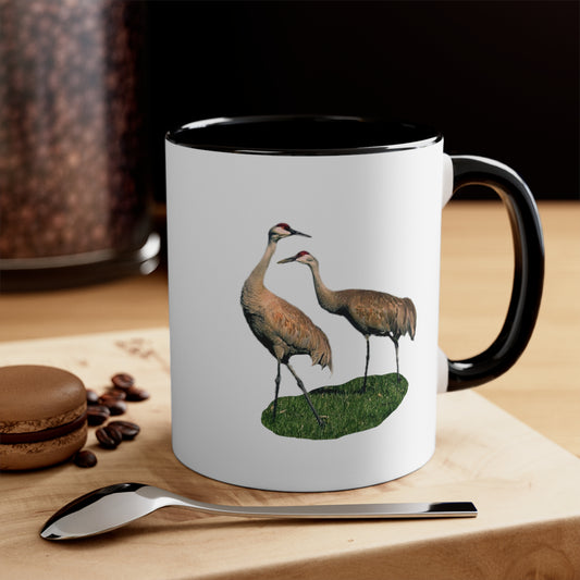 Sandhill Crane Pair Accent Mug, 11oz