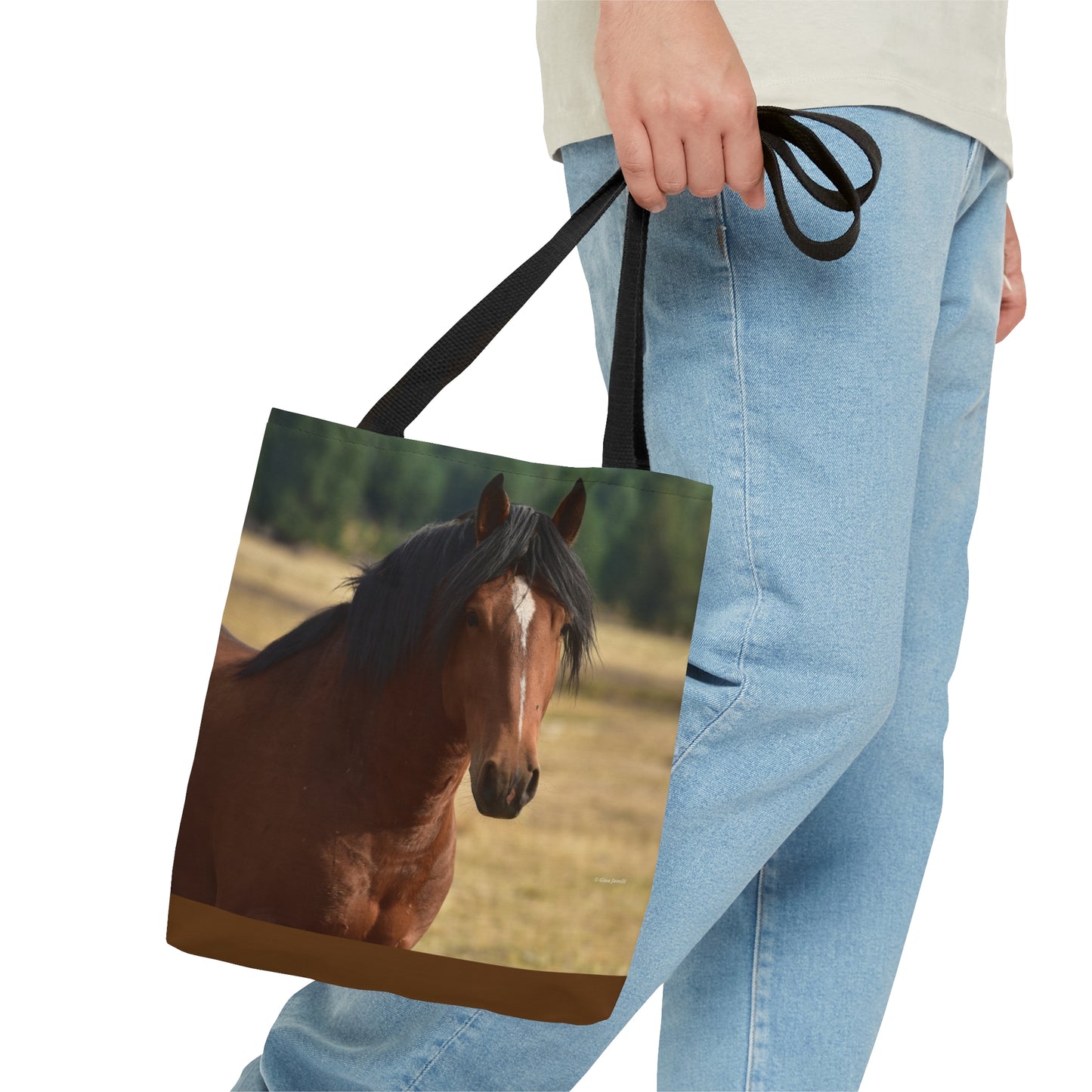 Young Stud, Wild Stallion     Tote Bag (AOP)