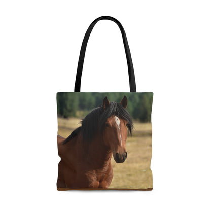 Young Stud, Wild Stallion     Tote Bag (AOP)