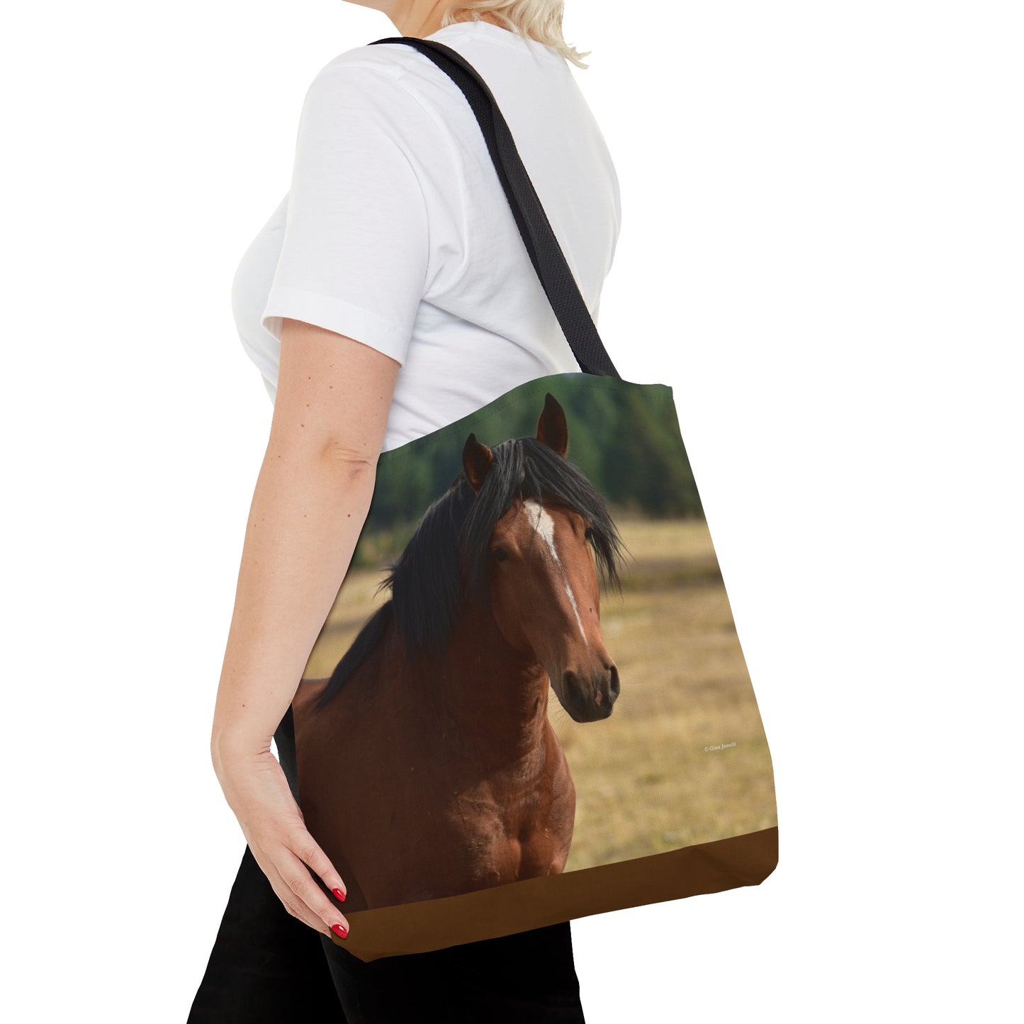 Young Stud, Wild Stallion     Tote Bag (AOP)