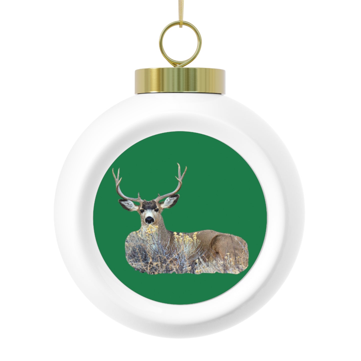 Mule Deer Buck Moment   Christmas Ball Ornament