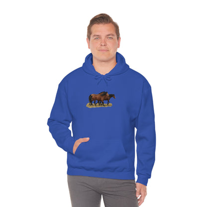 The Wild Bunch. Young Stallion and Mares.    Unisex Heavy Blend™ Hooded Sweatshirt