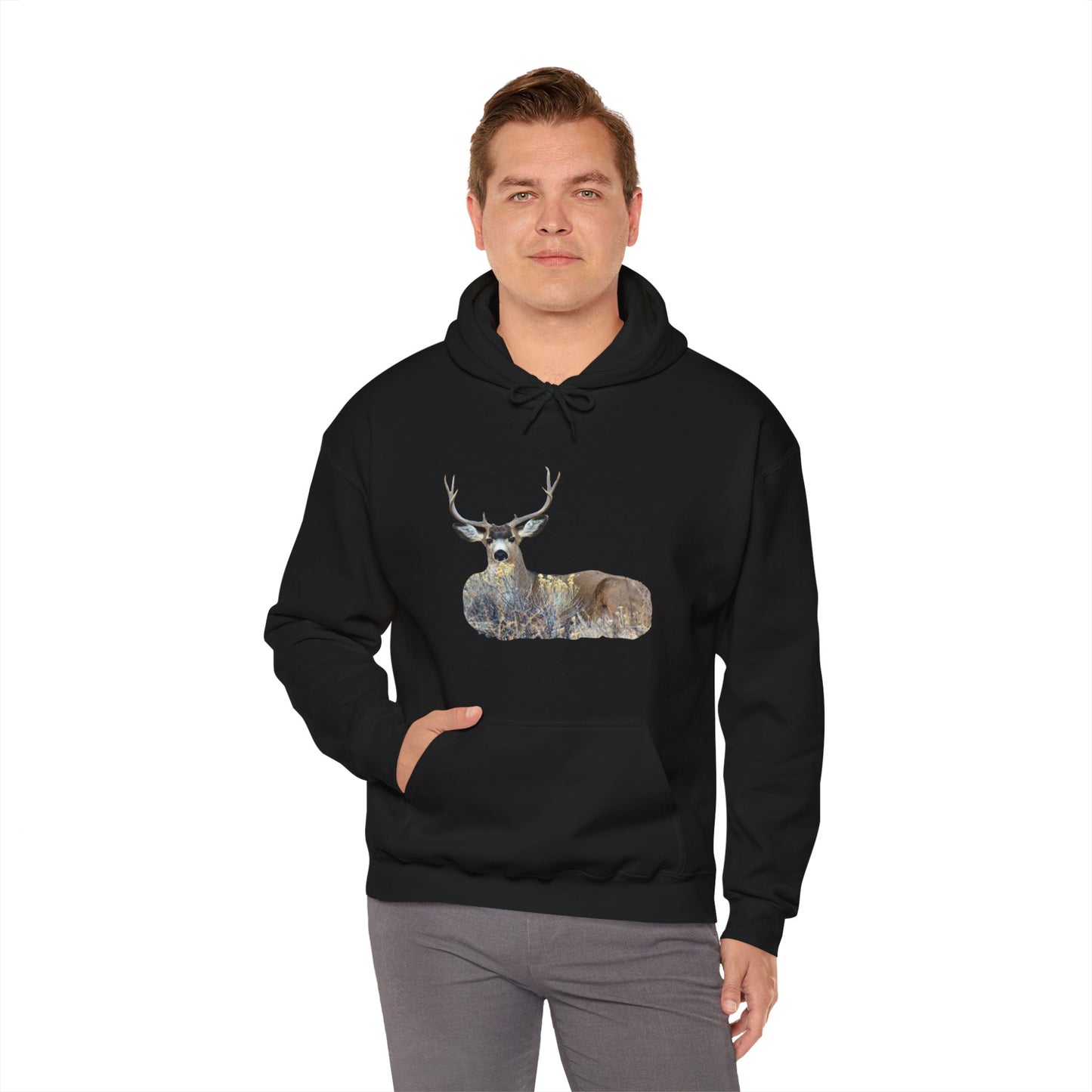 Mule Deer Buck Moment   Unisex Heavy Blend™ Hooded Sweatshirt