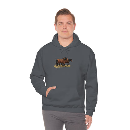 The Wild Bunch. Young Stallion and Mares.    Unisex Heavy Blend™ Hooded Sweatshirt