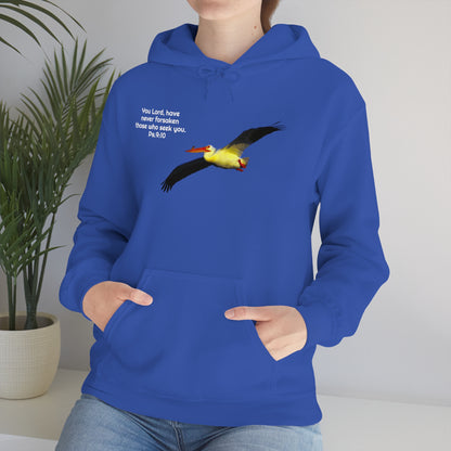 Ps. 9:10 with soaring Pelican                                 Unisex Heavy Blend™ Hooded Sweatshirt