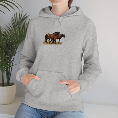 The Wild Bunch. Young Stallion and Mares.    Unisex Heavy Blend™ Hooded Sweatshirt