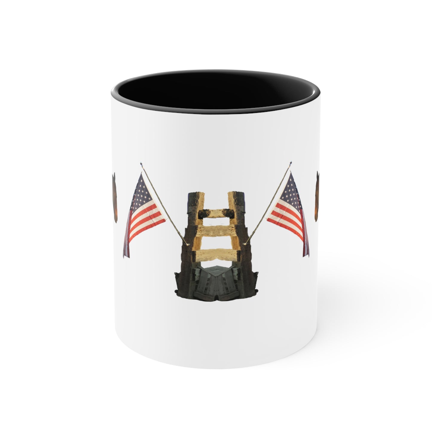 Pure Country - Cody Saluting  the Flag.    Quarter Horse    Accent Mug 11oz