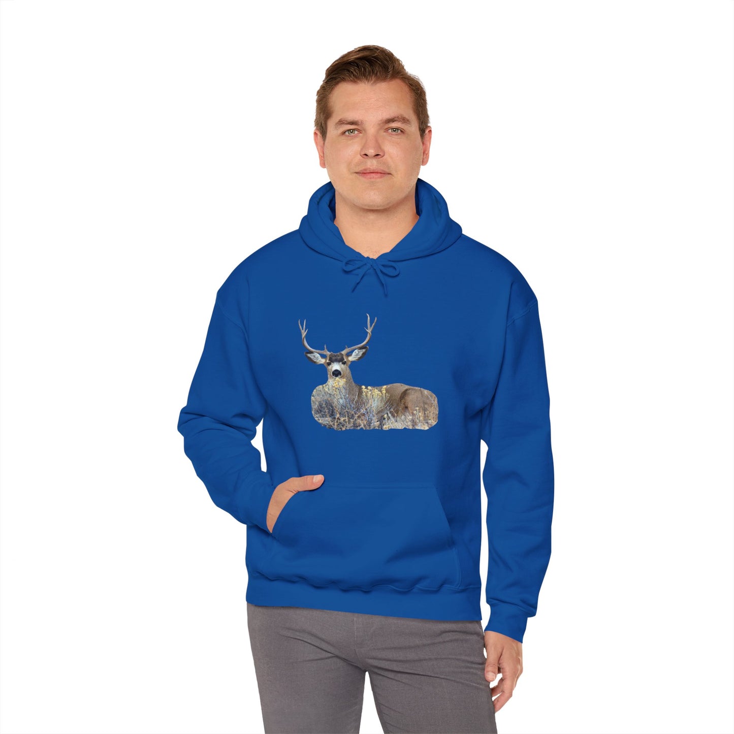 Mule Deer Buck Moment   Unisex Heavy Blend™ Hooded Sweatshirt