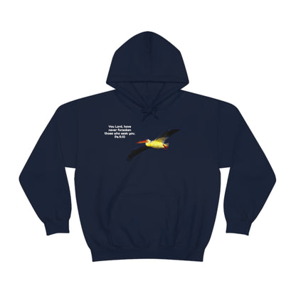 Ps. 9:10 with soaring Pelican                                 Unisex Heavy Blend™ Hooded Sweatshirt