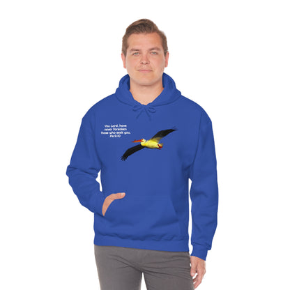 Ps. 9:10 with soaring Pelican                                 Unisex Heavy Blend™ Hooded Sweatshirt