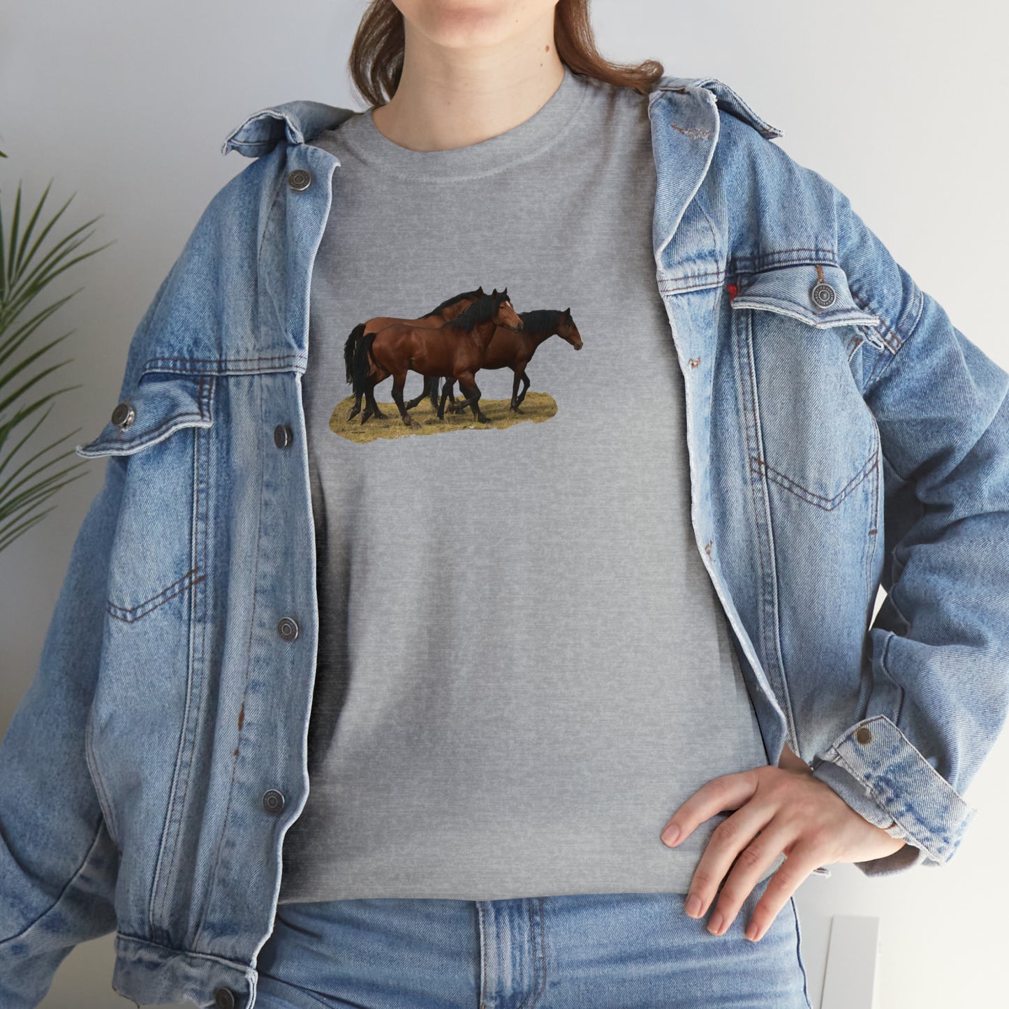 The Wild Bunch. Young Stallion and Mares.  Unisex Heavy Cotton Tee