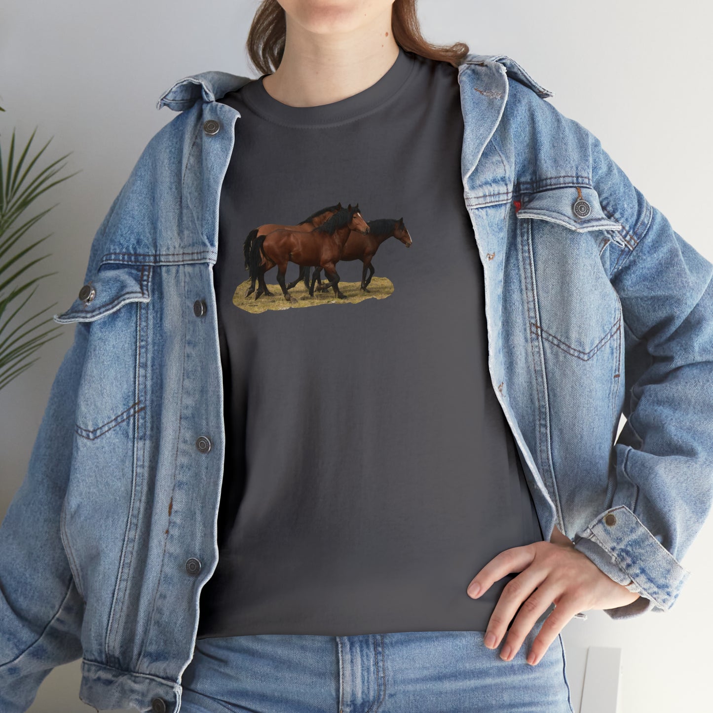 The Wild Bunch. Young Stallion and Mares.  Unisex Heavy Cotton Tee