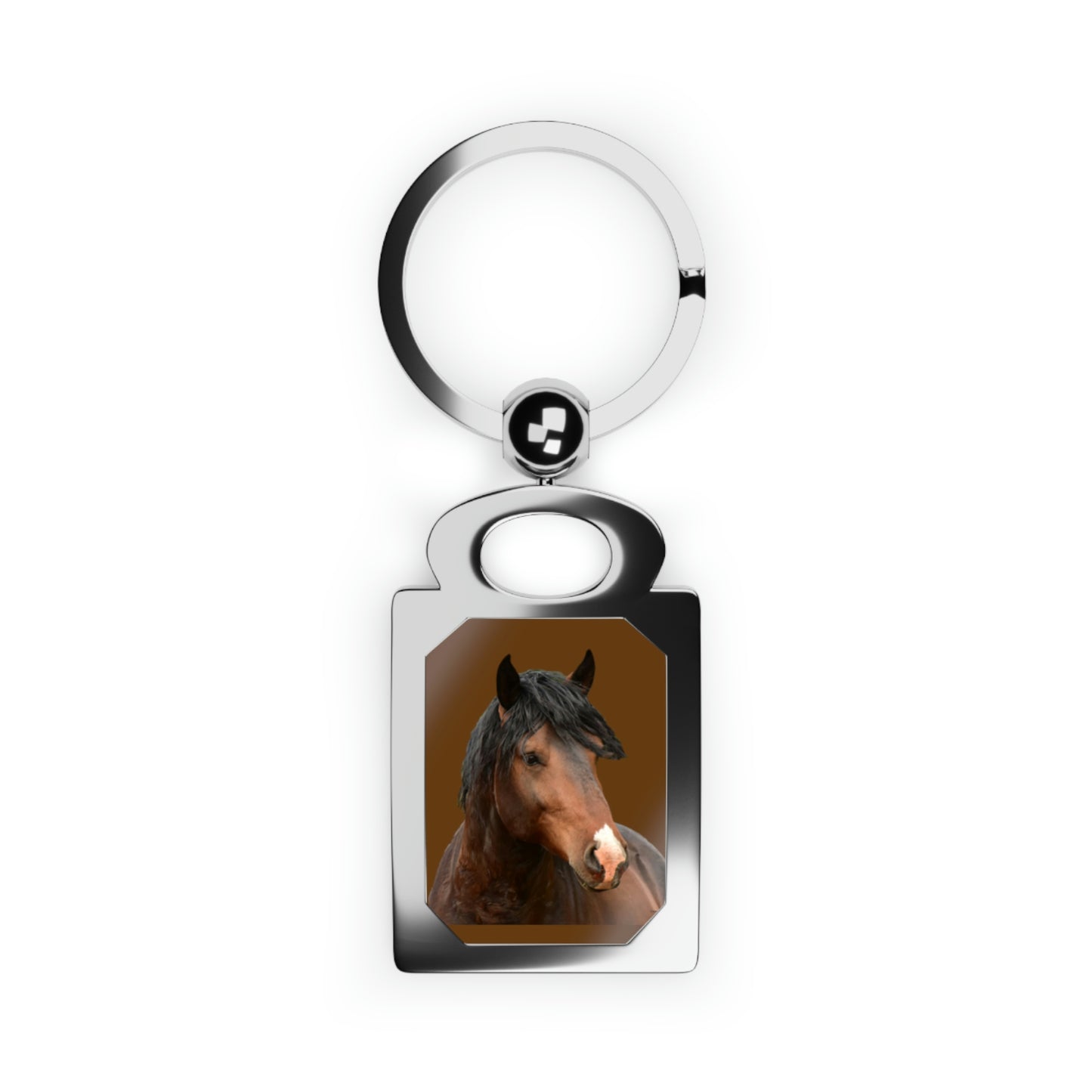 The Challenger, Wild Stallion Rectangle Photo Keyring