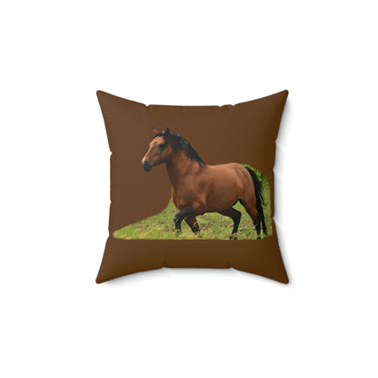 Protector,  Wild Stallion    Spun Polyester Square Pillow