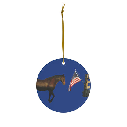 Pure Country, Salute the Flag  Quarter Horse    Ceramic Ornament,