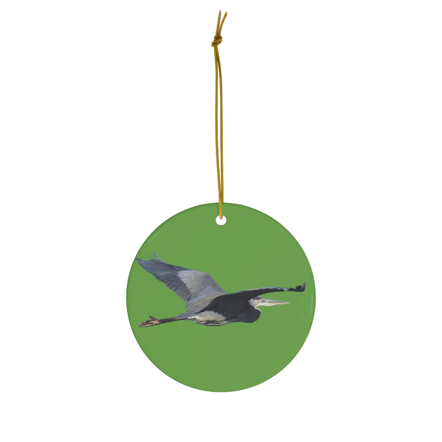 Great Blue Heron    Ceramic Ornament, 2 Shapes