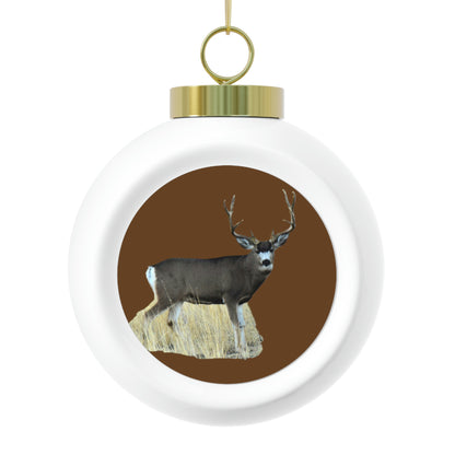 Standing Mule Deer Buck  Christmas Ball Ornament