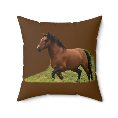 Protector,  Wild Stallion    Spun Polyester Square Pillow