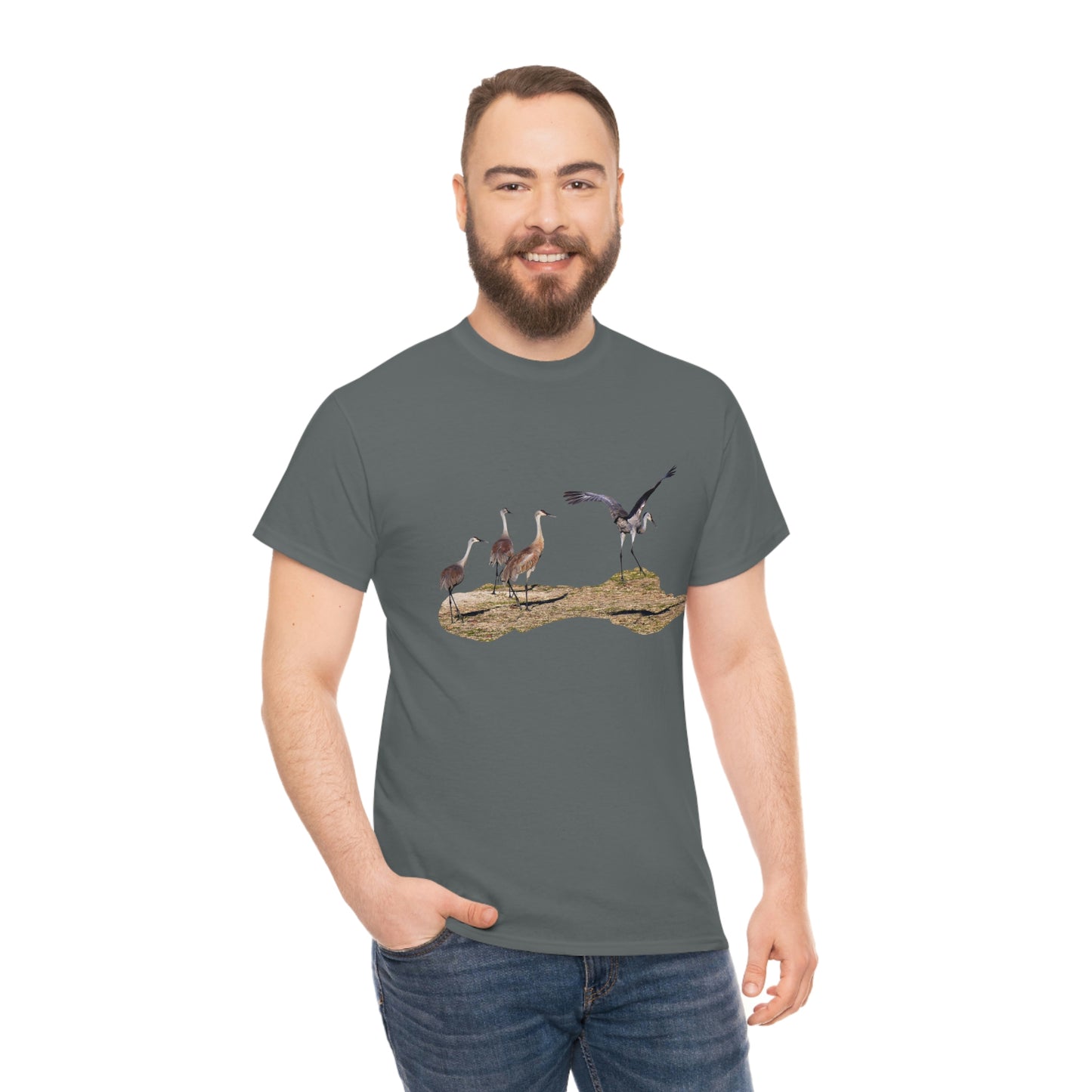 Sandhill Cranes    Unisex Heavy Cotton Tee