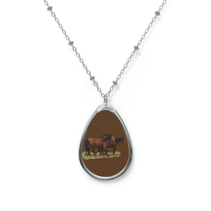 The Wild Bunch. Young Stallion and Mares.  Oval Necklace