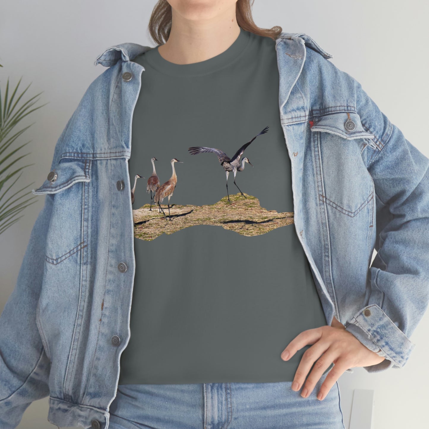 Sandhill Cranes    Unisex Heavy Cotton Tee