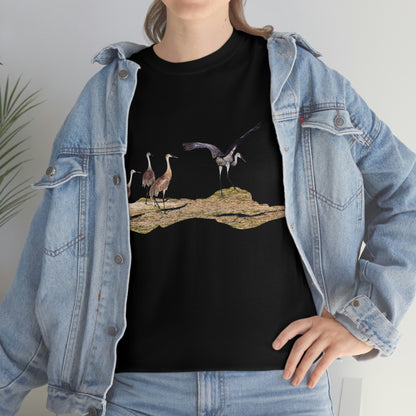 Sandhill Cranes    Unisex Heavy Cotton Tee