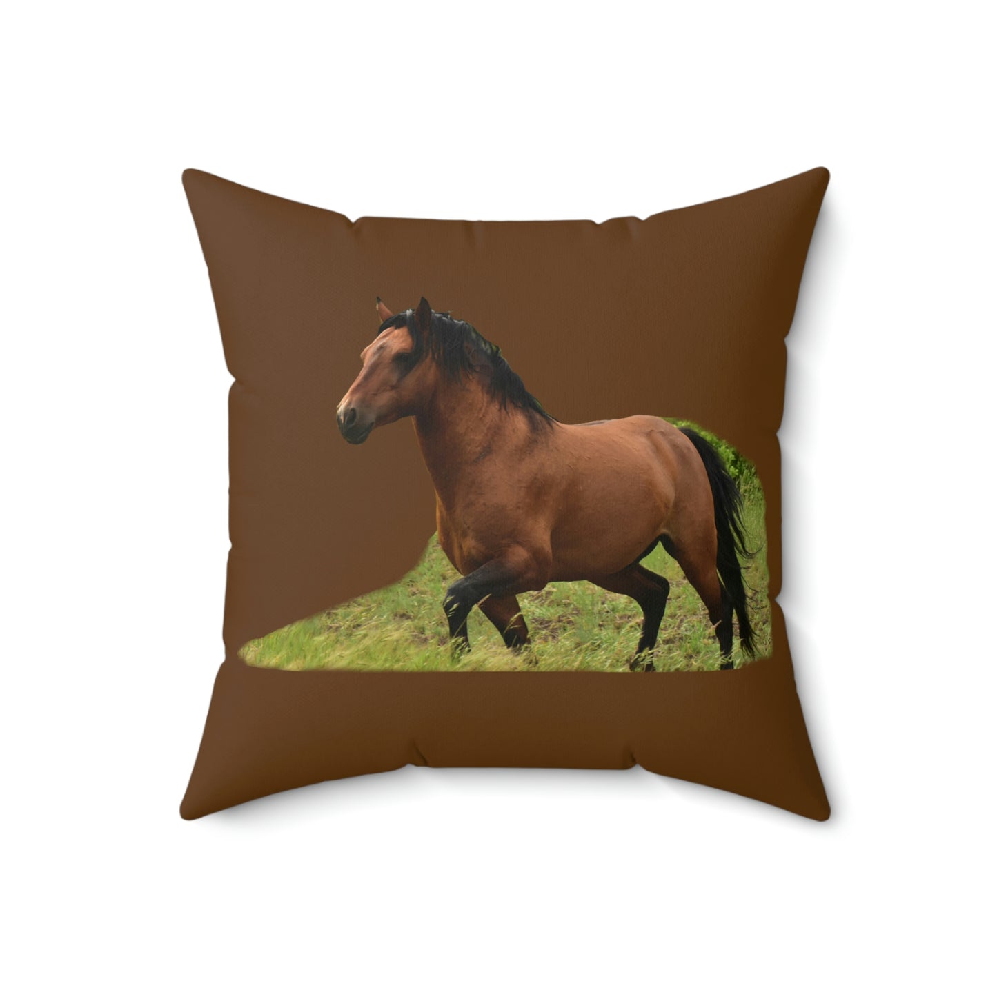 Protector,  Wild Stallion    Spun Polyester Square Pillow