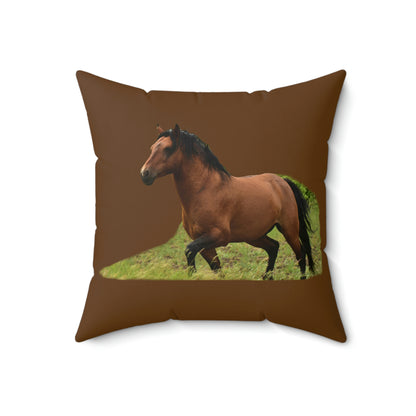 Protector,  Wild Stallion    Spun Polyester Square Pillow