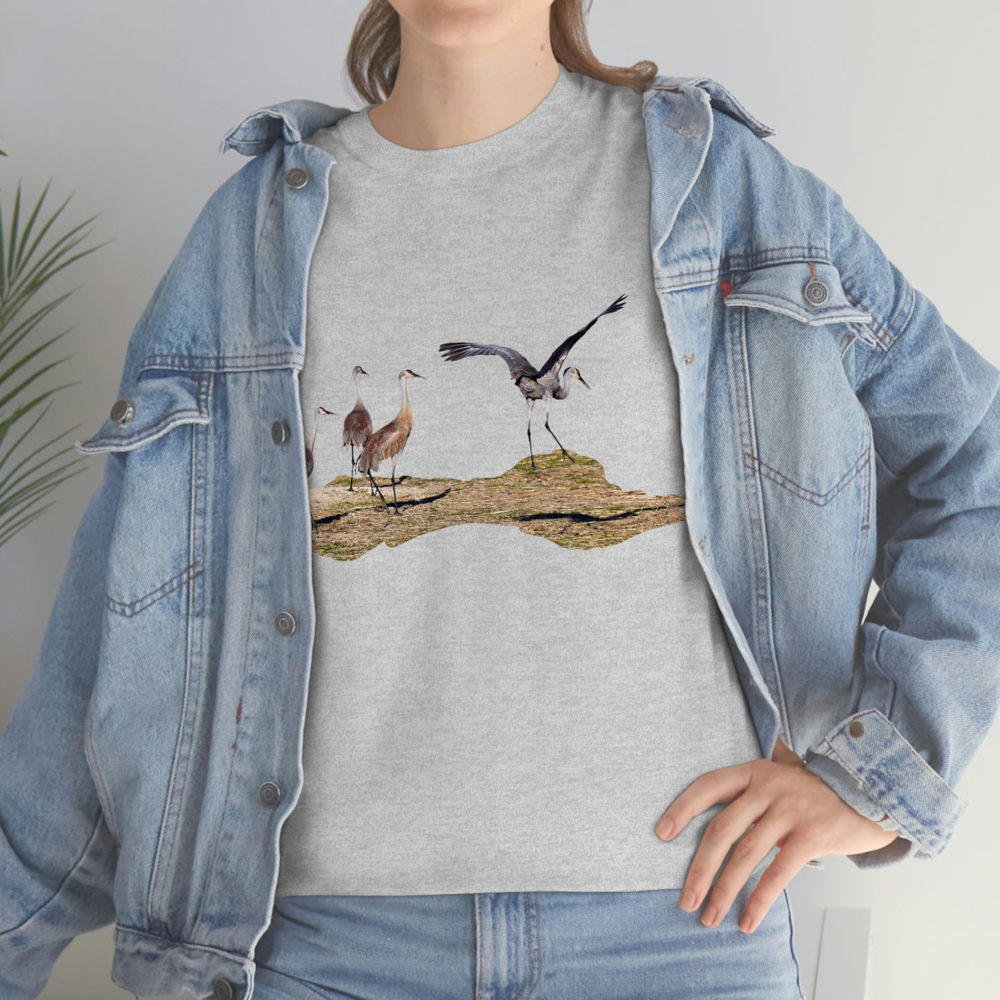 Sandhill Cranes    Unisex Heavy Cotton Tee