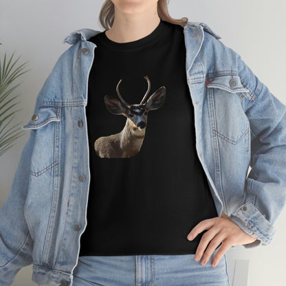 Young Buck - Mule Deer  Unisex Heavy Cotton Tee