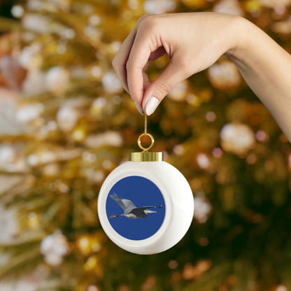 Great Blue Heron      Christmas Ball Ornament