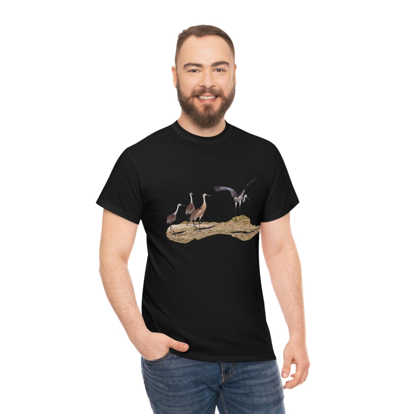 Sandhill Cranes    Unisex Heavy Cotton Tee