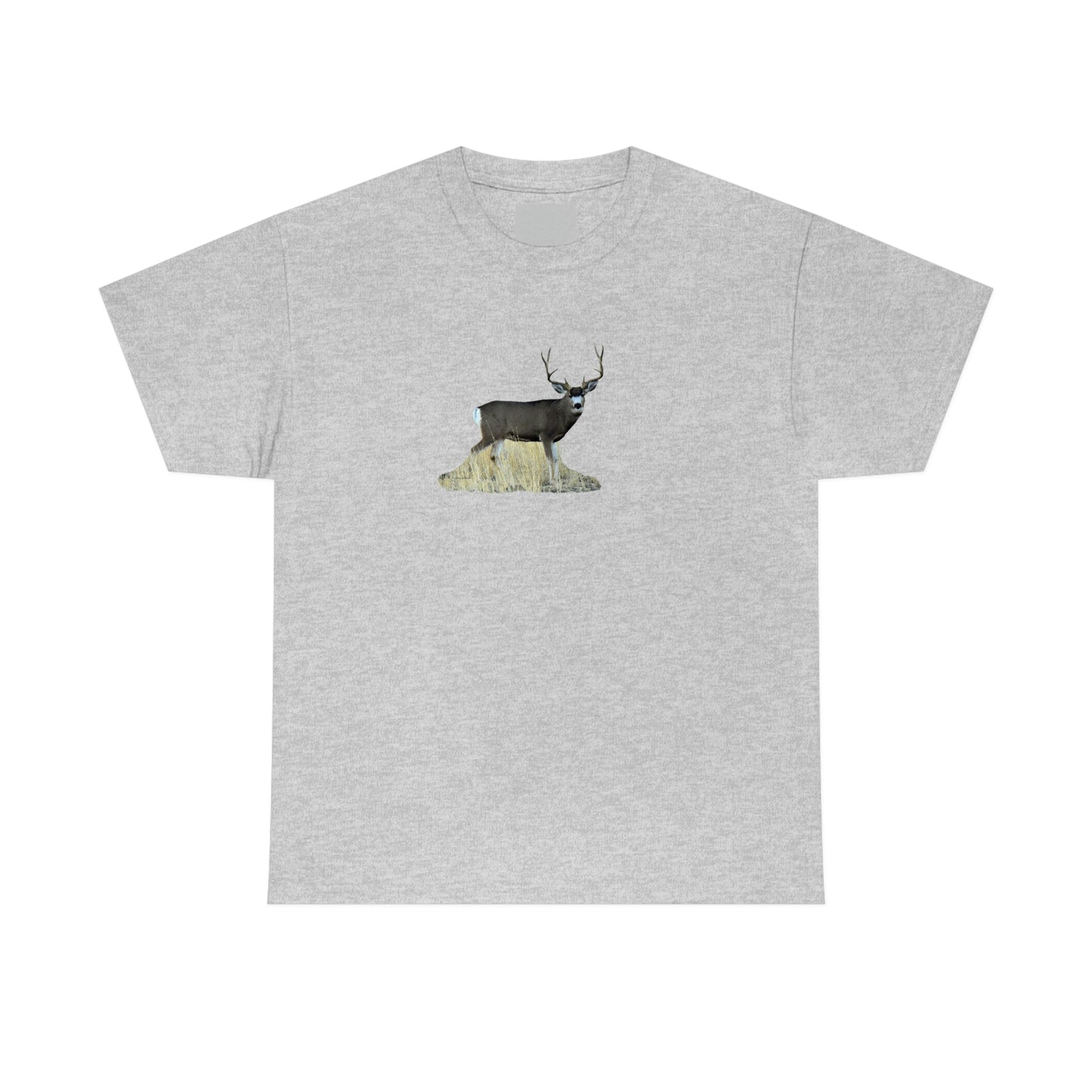 Standing Mule Deer Buck Unisex Heavy Cotton Tee